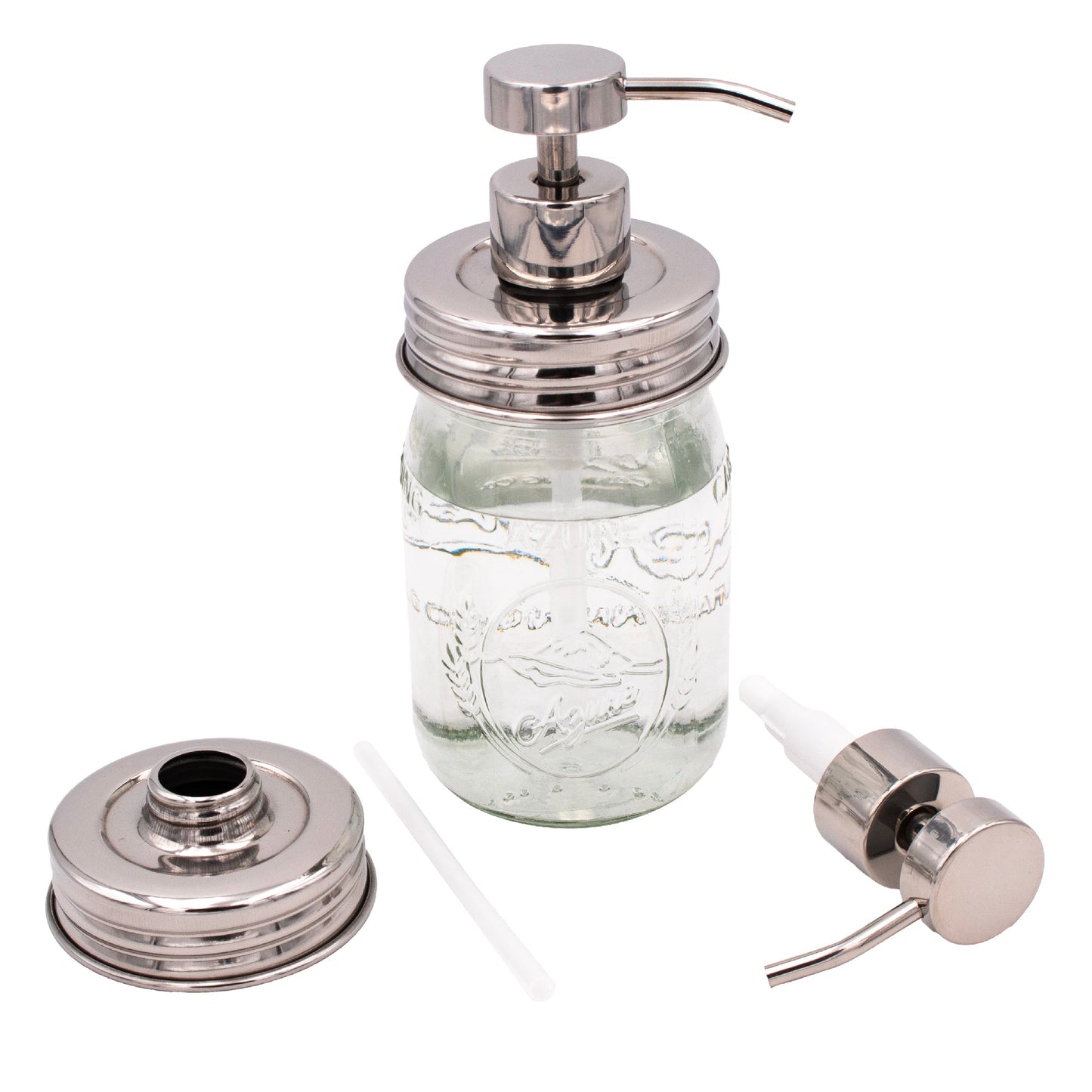 Mirror / Chrome Soap Pump Dispensers for Mason Jars