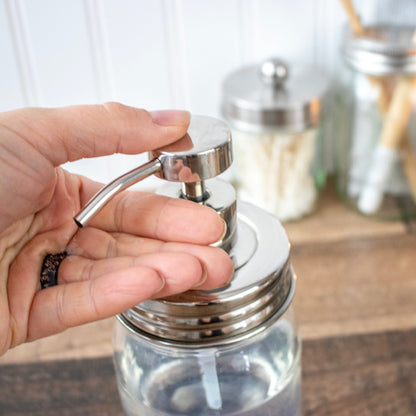Mirror / Chrome Soap Pump Dispensers for Mason Jars