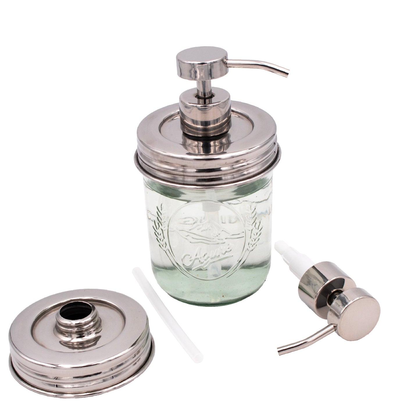 Mirror / Chrome Soap Pump Dispensers for Mason Jars