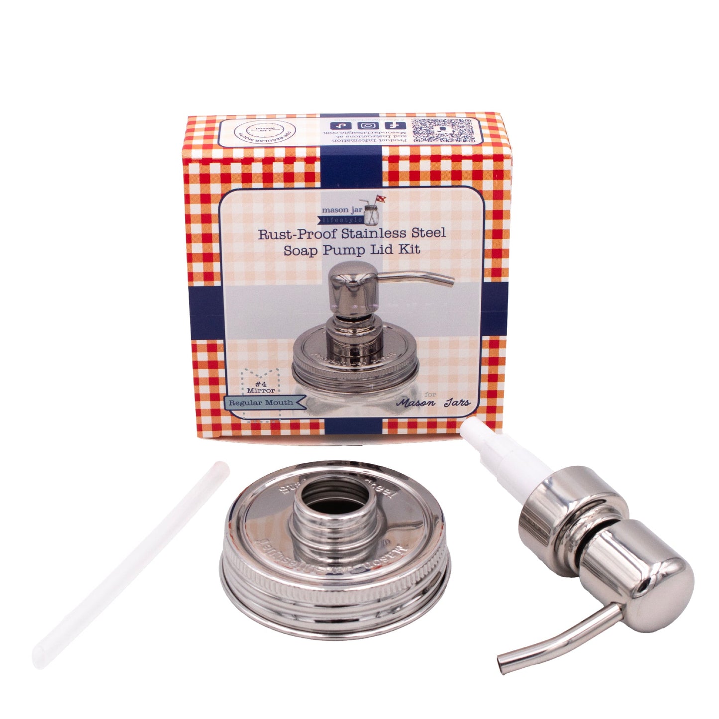 Mirror / Chrome Soap Pump Dispensers for Mason Jars