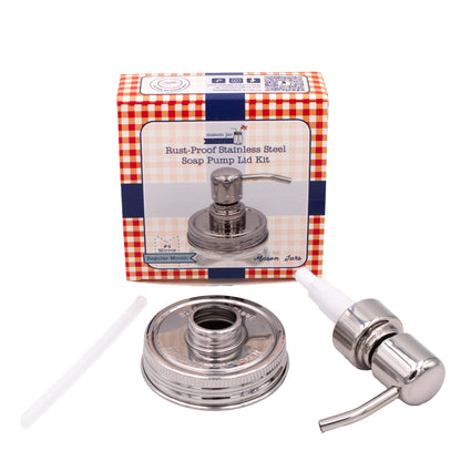 Mirror / Chrome Soap Pump Dispensers for Mason Jars
