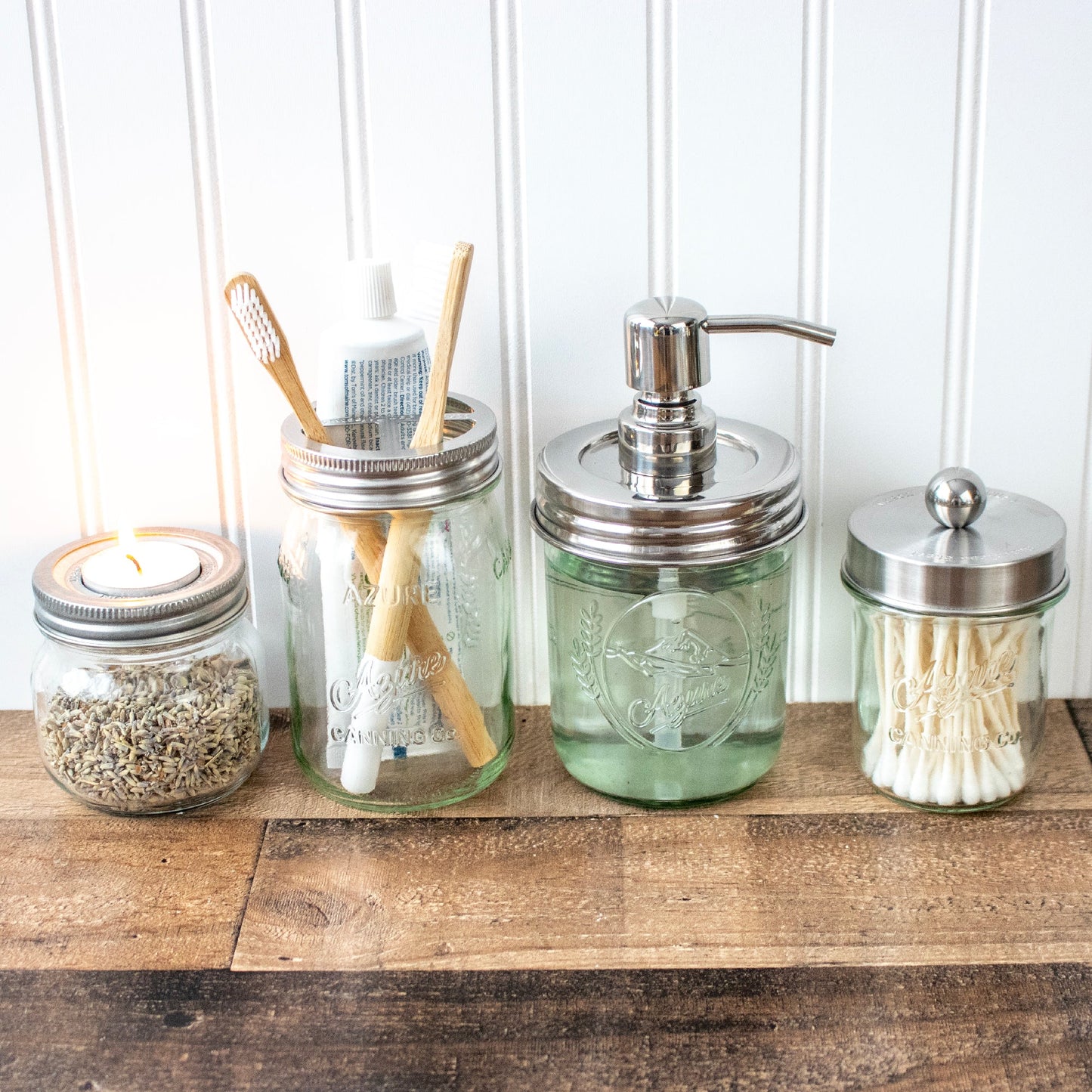Mirror / Chrome Soap Pump Dispensers for Mason Jars