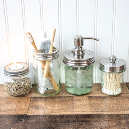 Mirror / Chrome Soap Pump Dispensers for Mason Jars