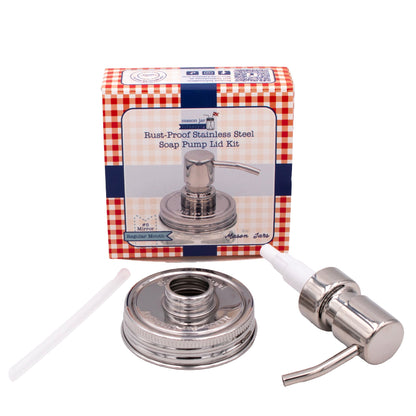 Mirror / Chrome Soap Pump Dispensers for Mason Jars