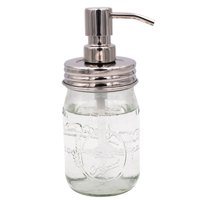 Mirror / Chrome Soap Pump Dispensers for Mason Jars