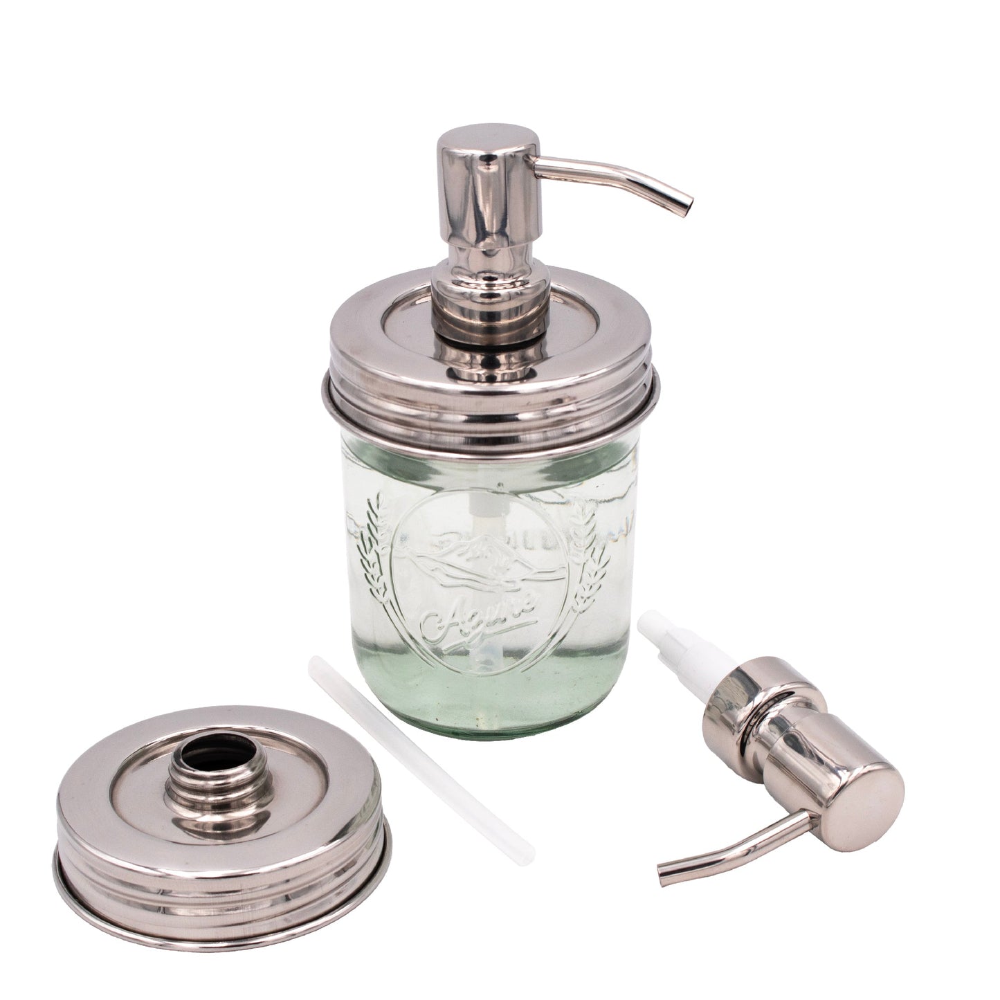 Mirror / Chrome Soap Pump Dispensers for Mason Jars