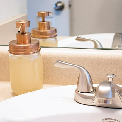 Rose Gold Soap Pump Lid Kit for Regular Mouth Mason Jars