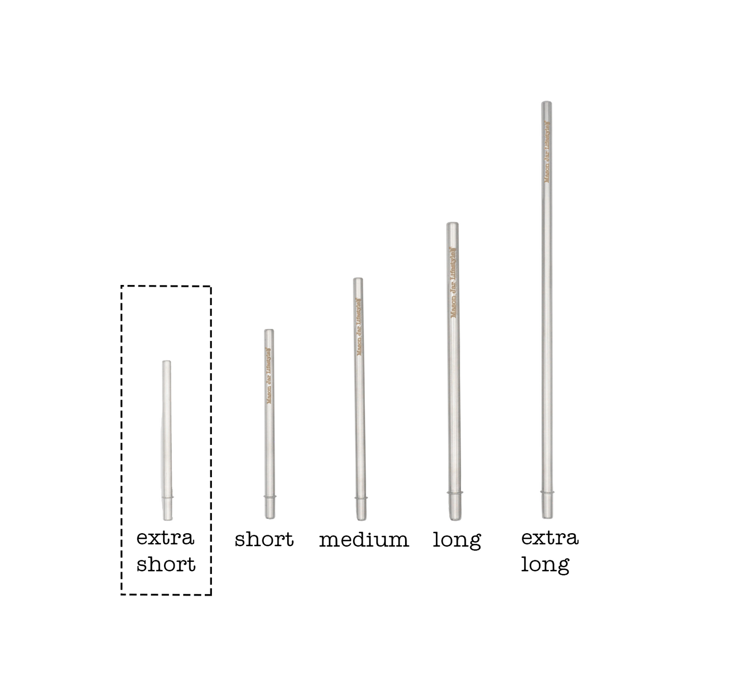 Extra Short 5" Safer Stainless Steel Straws  (4 Pack + Cleaning Brush)