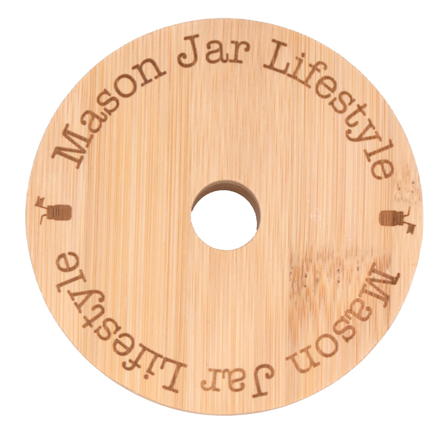 Bamboo Straw Hole Tumbler Lid