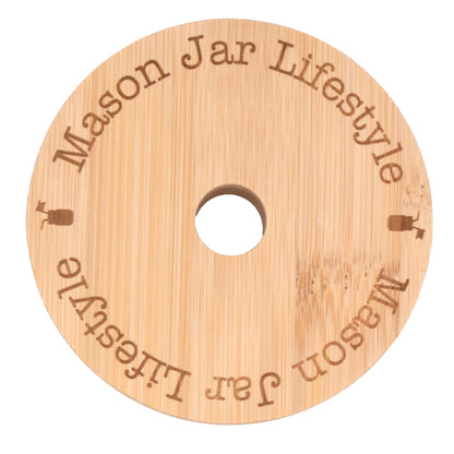 Bamboo Straw Hole Tumbler Lid
