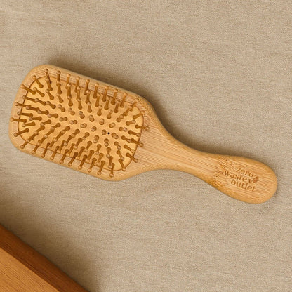 Mini Paddle Style Bamboo Hairbrush