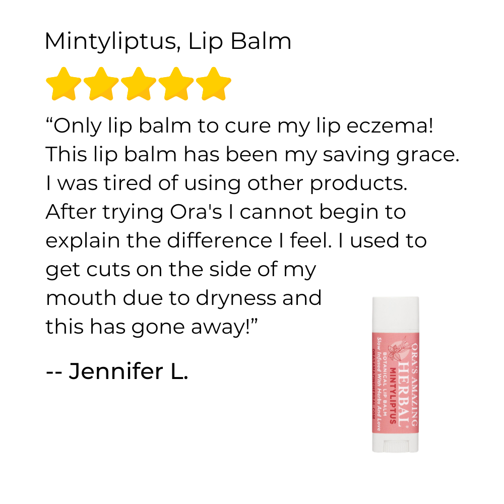 Natural Lip Balm, Herbal Infused, Mintyliptus Peppermint Eucalyptus