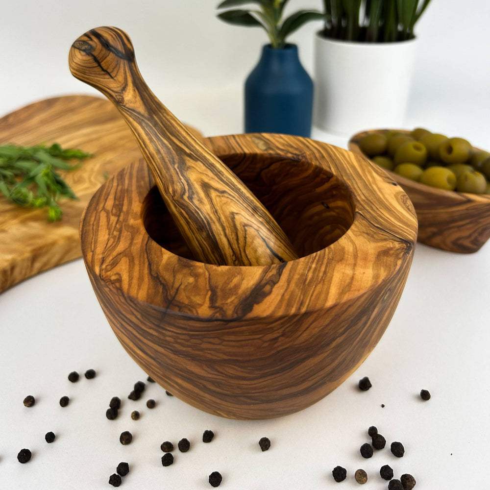 Olive Wood Mortar & Pestle