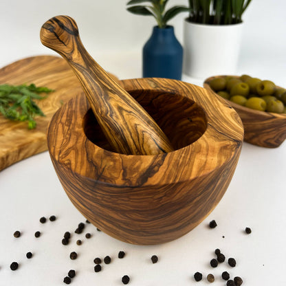 Olive Wood Mortar & Pestle