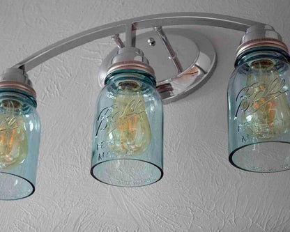 Hand-Cut Open Bottom Mason Jars for DIY Lighting, Pendants, & Crafts