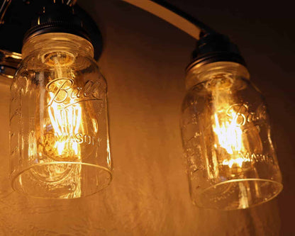 Hand-Cut Open Bottom Mason Jars for DIY Lighting, Pendants, & Crafts