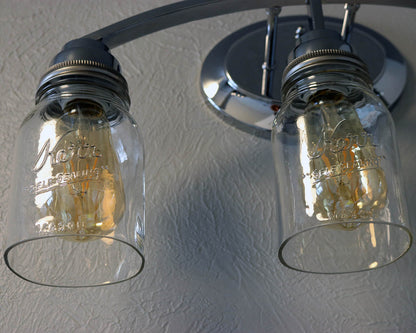 Hand-Cut Open Bottom Mason Jars for DIY Lighting, Pendants, & Crafts