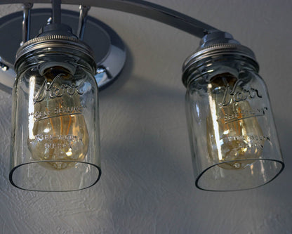 Hand-Cut Open Bottom Mason Jars for DIY Lighting, Pendants, & Crafts