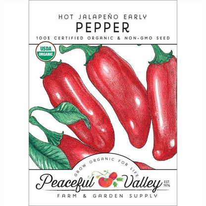 Hot Jalapeno Early Pepper Seeds (Organic)