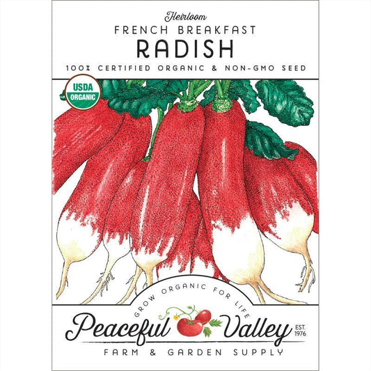 French Breakfast Radish Seeds (Organic)