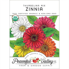Thumbelina Mix Zinnia Seeds (Organic)
