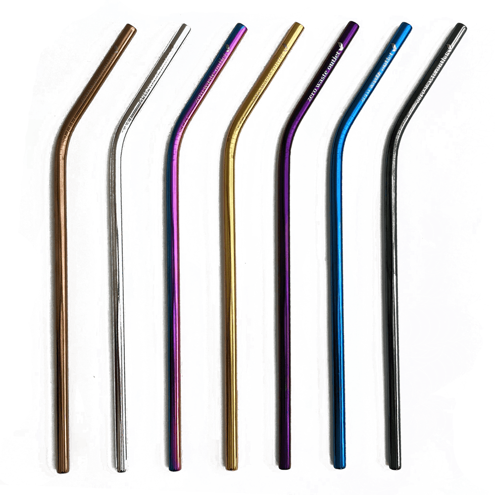 Reusable Metal Straws - Curved