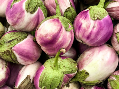 Organic Rosa Bianca Eggplant (Solanum melongena) Seeds – 50 ct