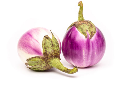 Organic Rosa Bianca Eggplant (Solanum melongena) Seeds – 50 ct