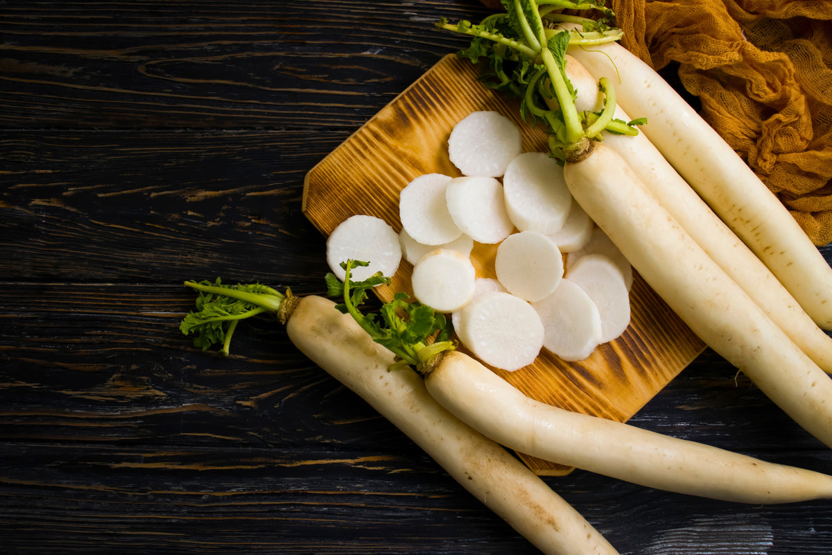 White Icicle Radish (Raphanus sativus) Seeds – 1,250 ct