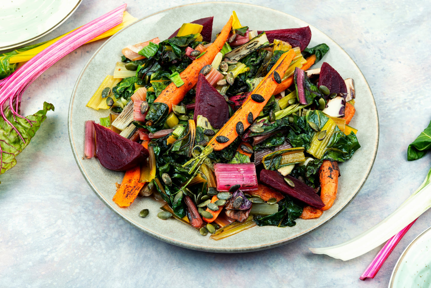 40 Flamingo Swiss Chard (Beta Vulgaris) Seeds