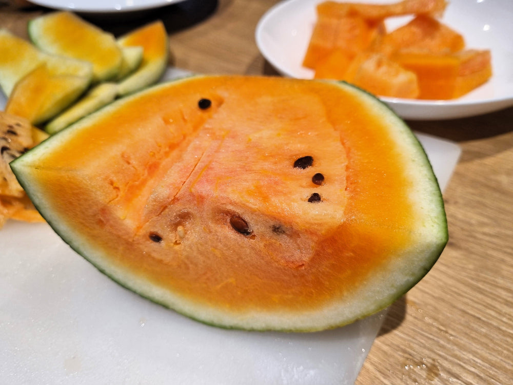 50 TENDERSWEET ORANGE WATERMELON Orange Flesh Citrullus Lanatus Fruit Melon Seeds