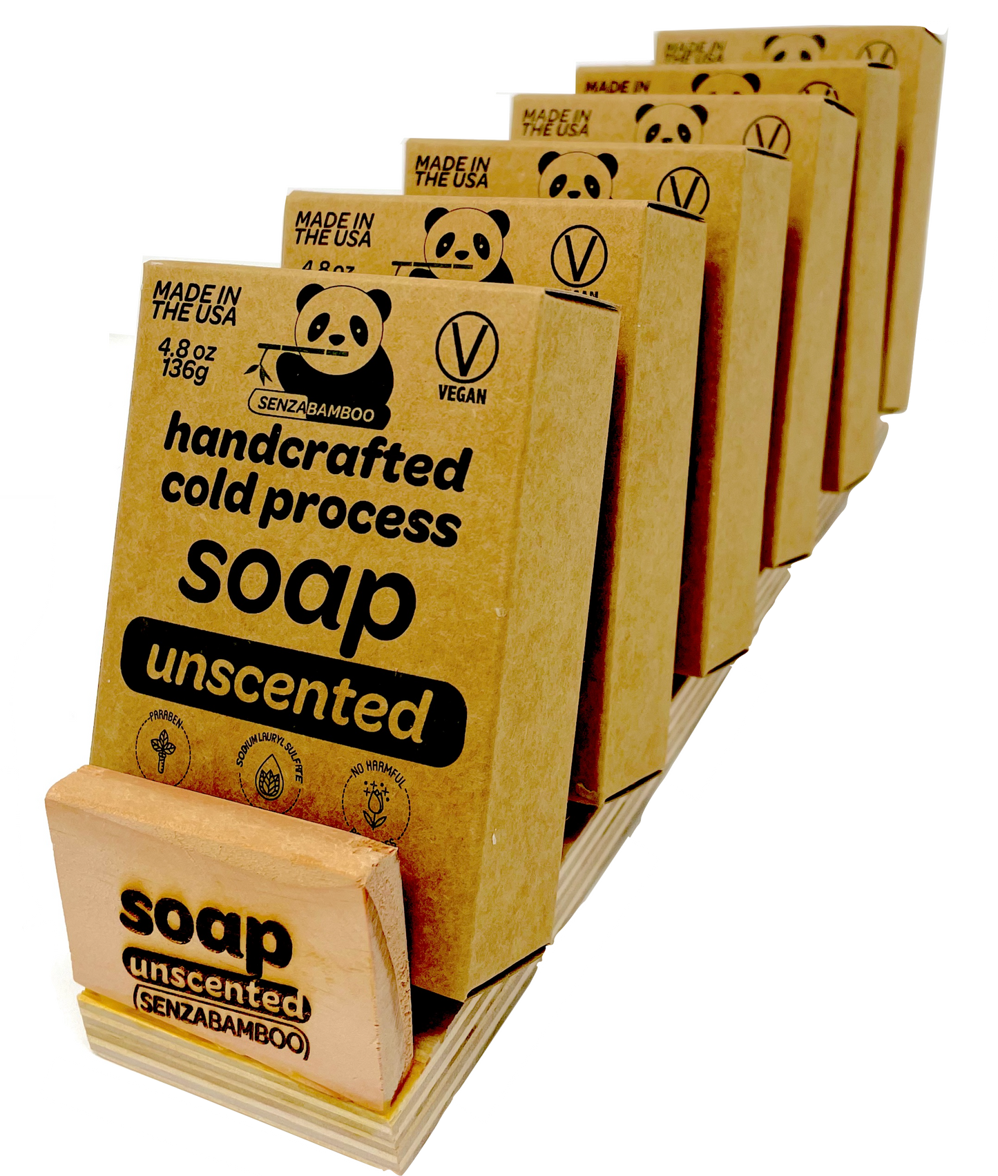 3 Handcrafted Cold Process Unscented Bar Soaps