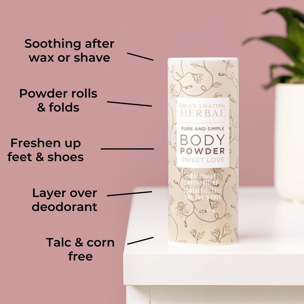 Talc Free Body Powder, Sweet Love Vanilla