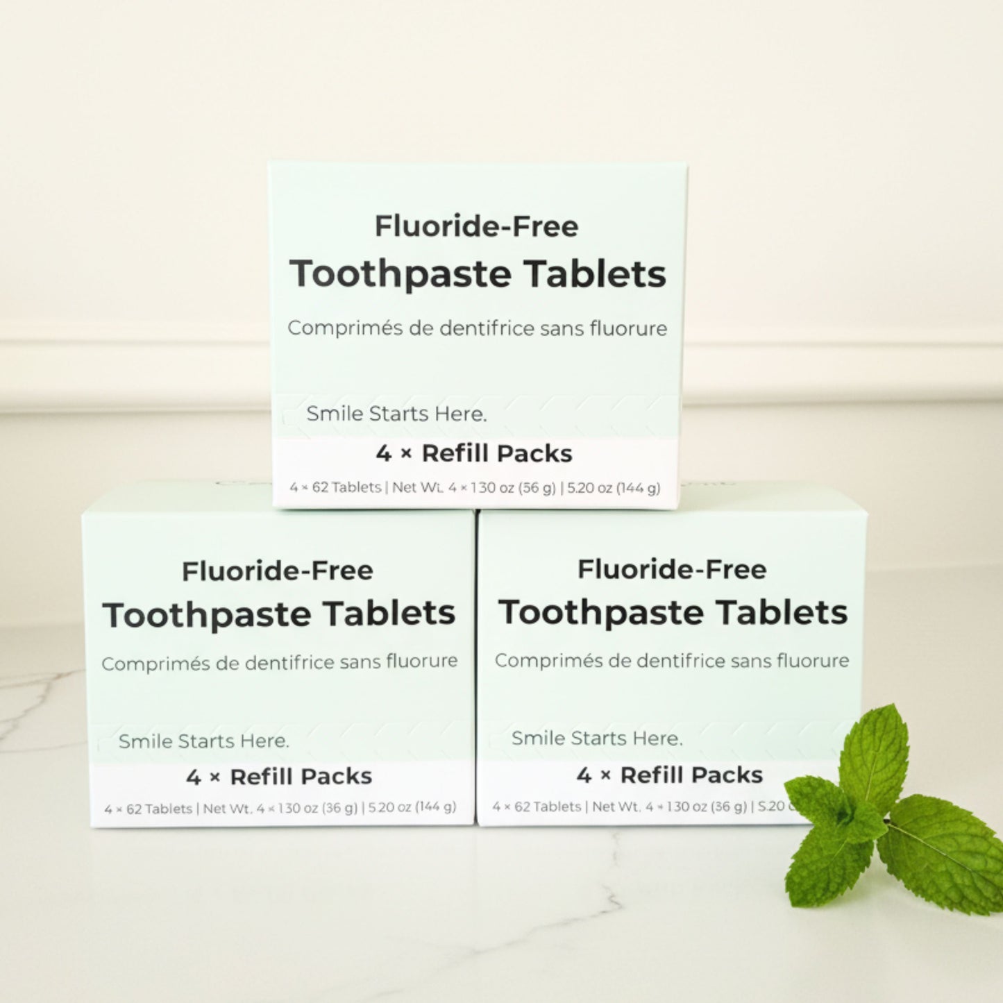 Fluoride-Free Cool Mint Toothpaste Tablets — 4 Months