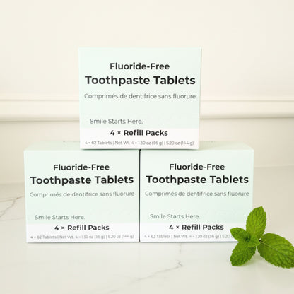 Fluoride-Free Cool Mint Toothpaste Tablets — 4 Months
