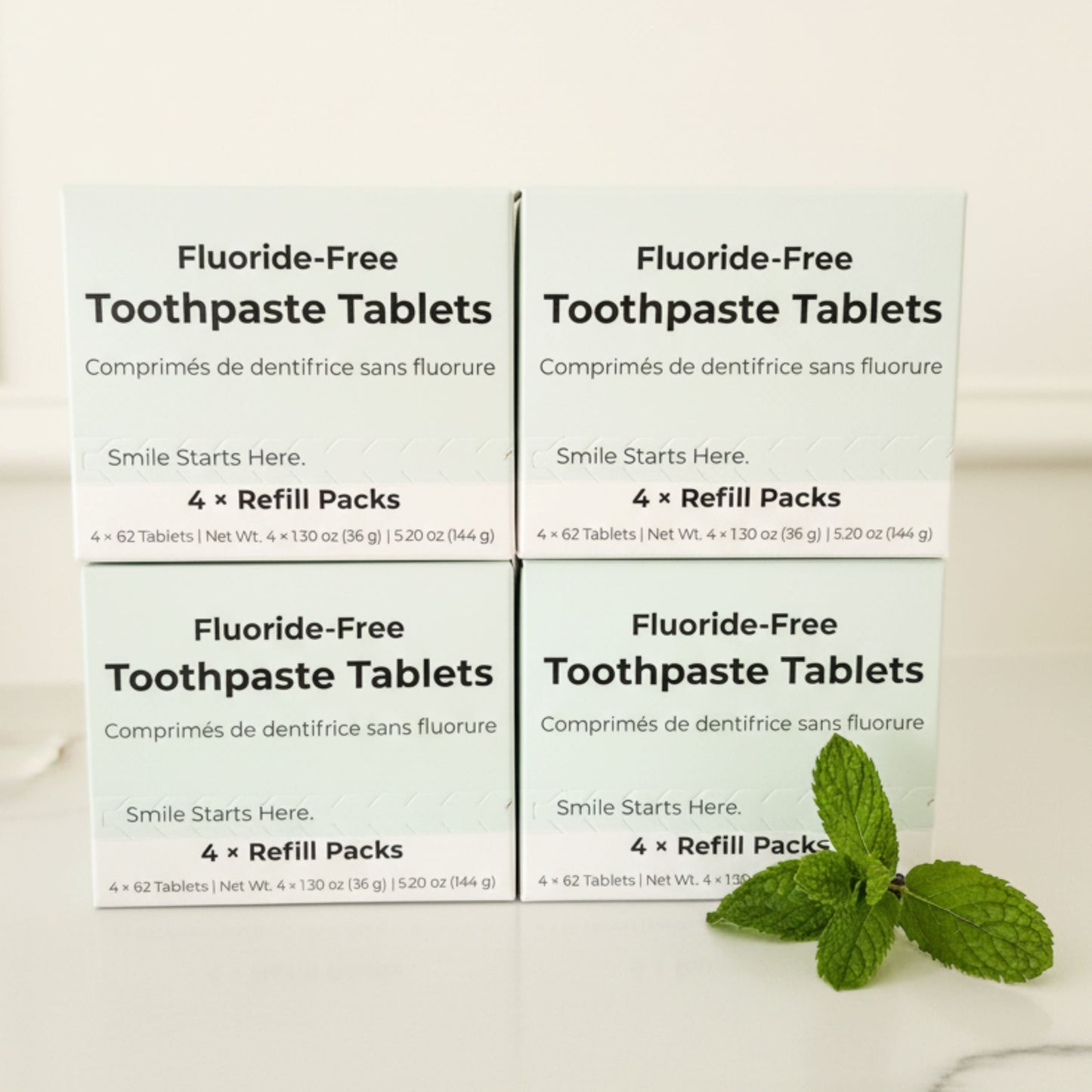 Fluoride-Free Cool Mint Toothpaste Tablets — 4 Months
