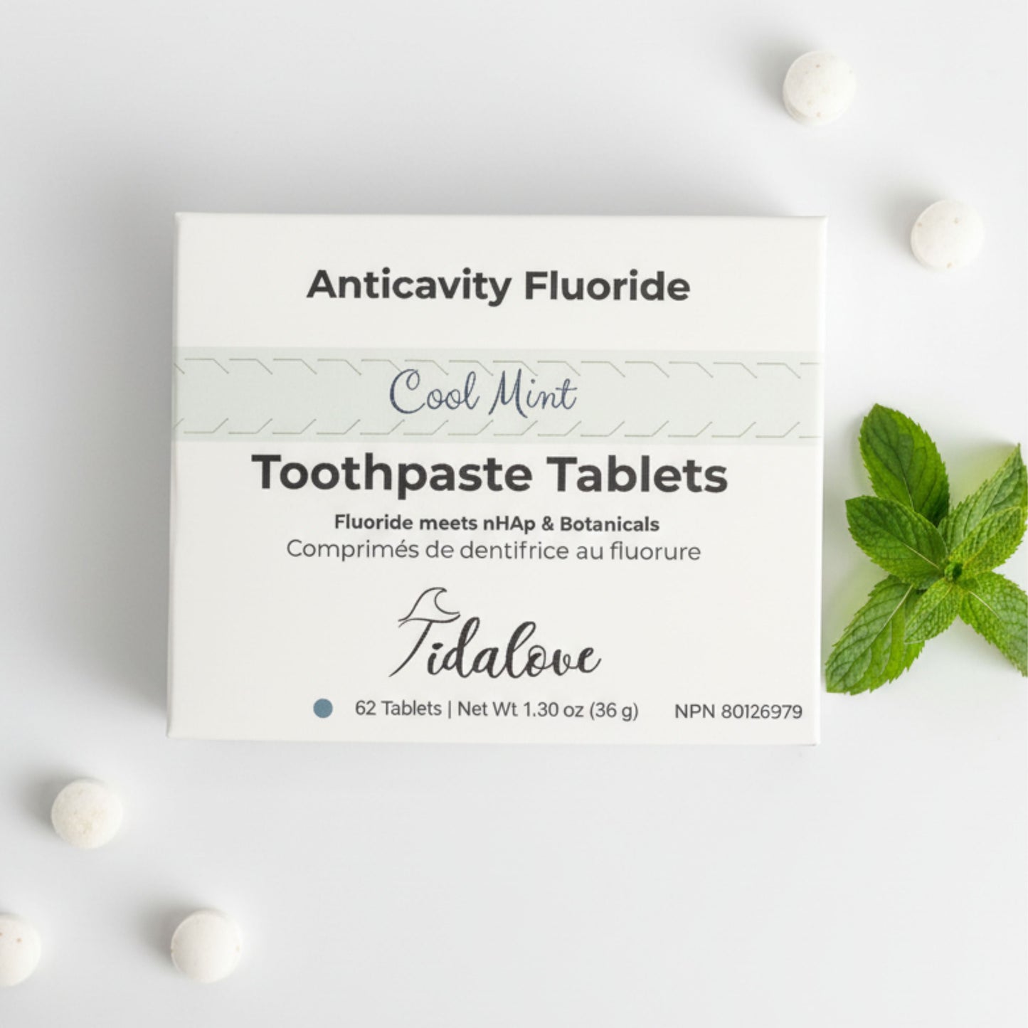 Fluoride Cool Mint Toothpaste Tablets — 1 Month