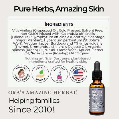 Beard and Hair Oil (Unscented)