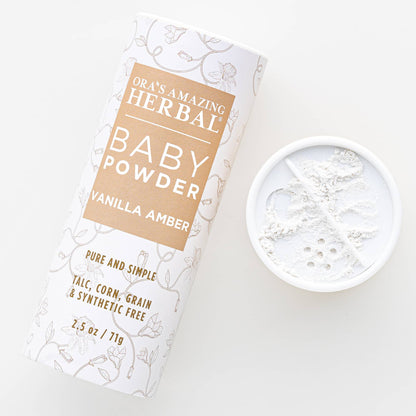Talc Free Baby Powder, Real Vanilla Amber