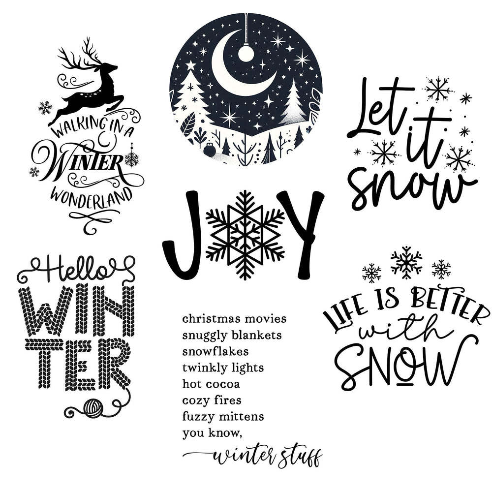 Winter Themed Laser Engraved Mason Jar Sleeves
