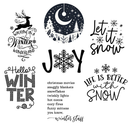 Winter Themed Laser Engraved Mason Jar Sleeves