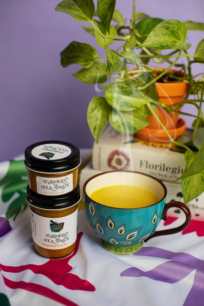 Golden milk made with Turmeric Tea Paste by Haven Herbs.