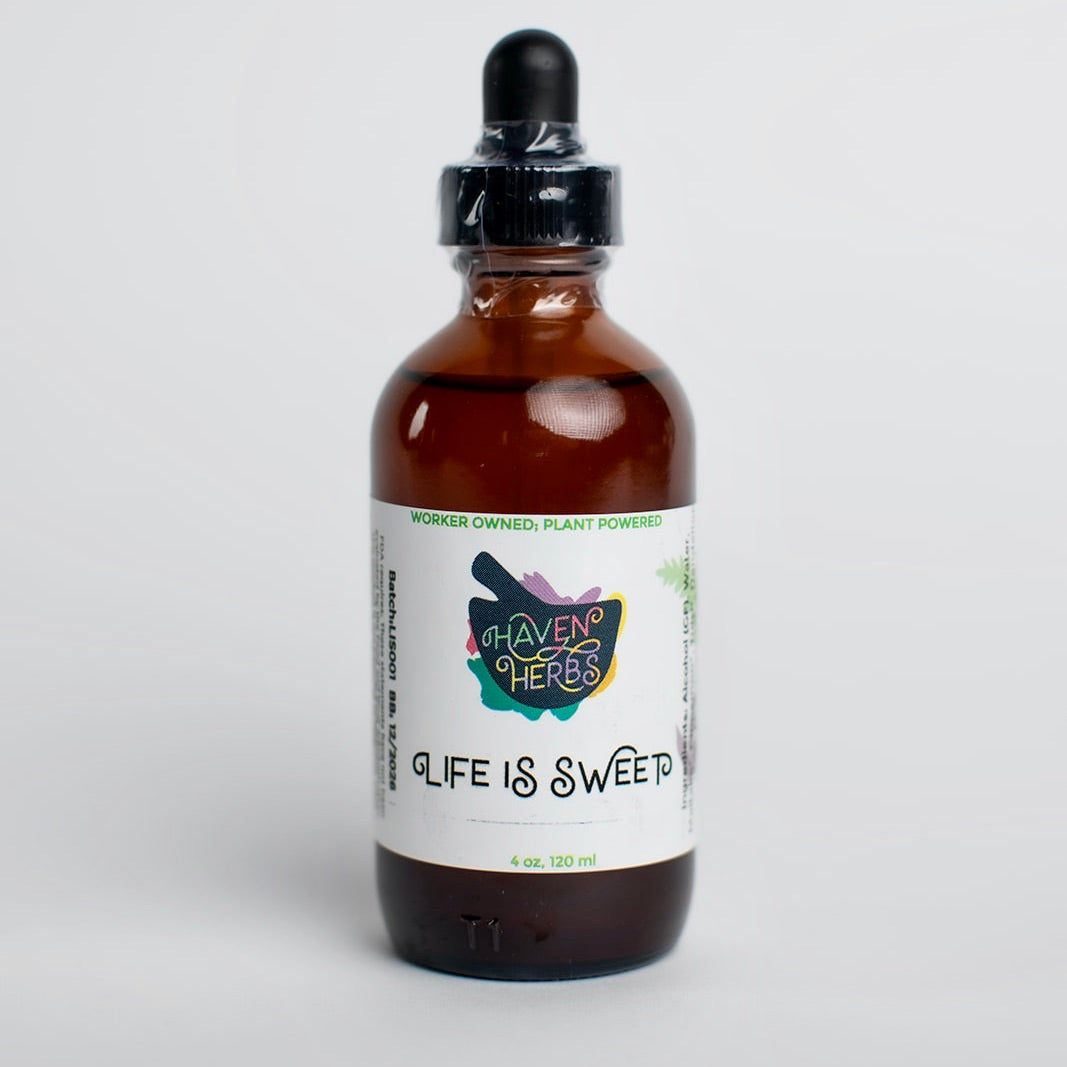 Life is Sweet, a tincture to support the pancreas by Haven Herbs