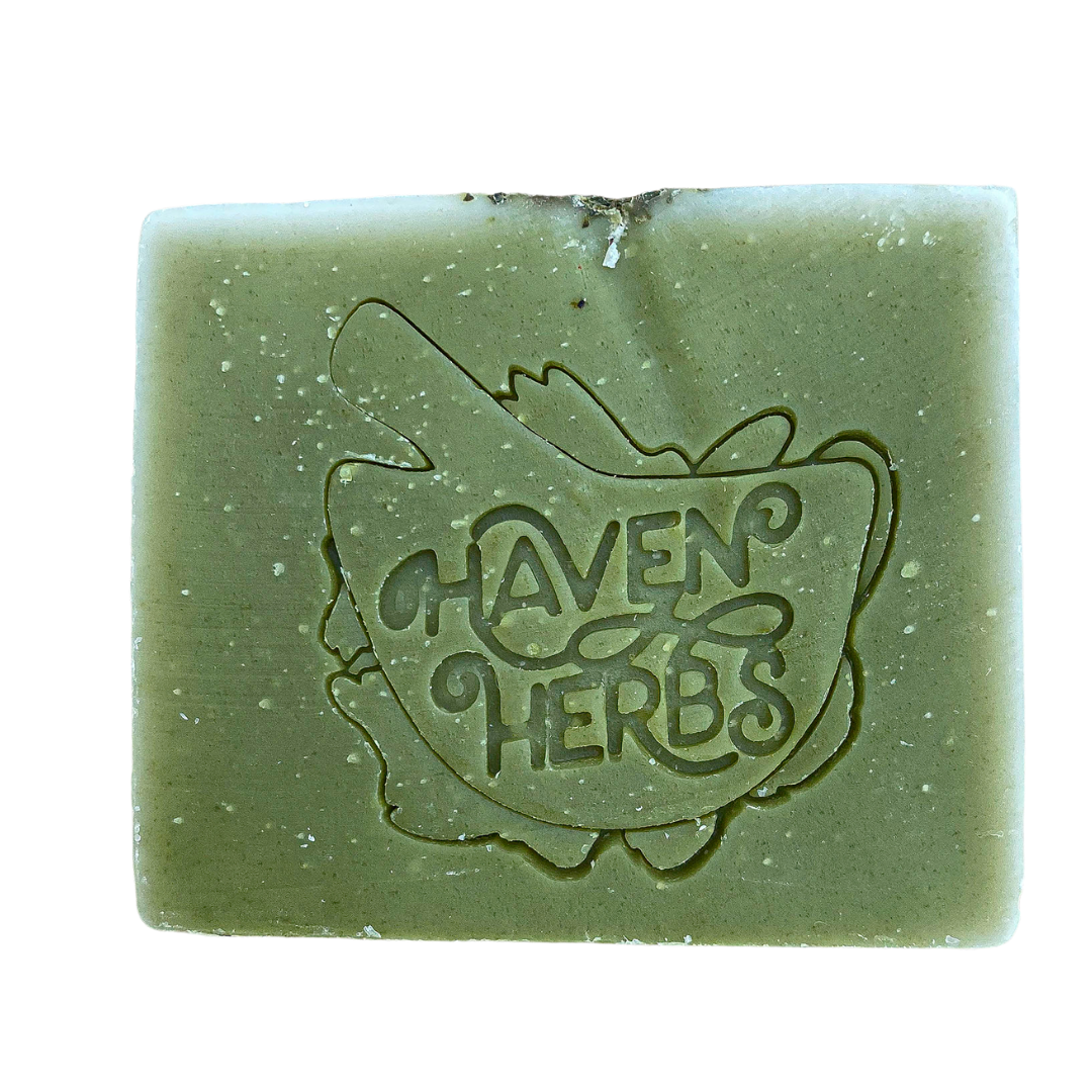 One of our shampoo and soap bars by Haven Herbs