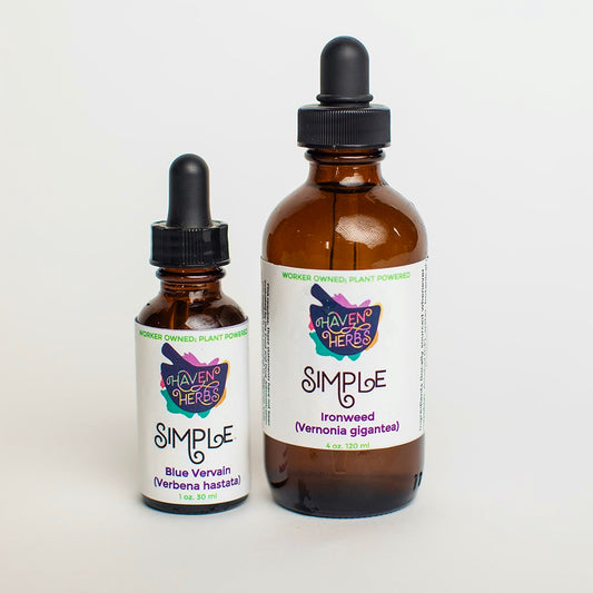 Simples, aka single plant extracts, by Haven Herbs