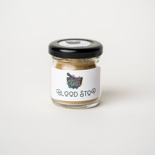 small jar of Blood Stop powder